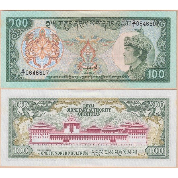 Butanas 100 ngultrumų 1986 p#18a UNC