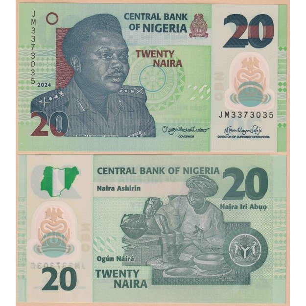 Nigerija 20 nairų 2024(2) p#34 UNC