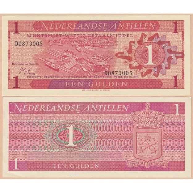 Nyderlandų Antilai 1 guldenas 1970 p#20 UNC