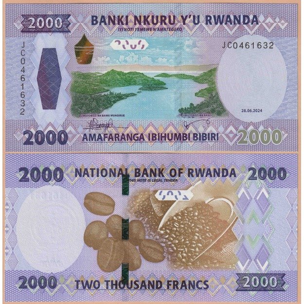 Ruanda 2000 frankų 2024 p#W44 UNC