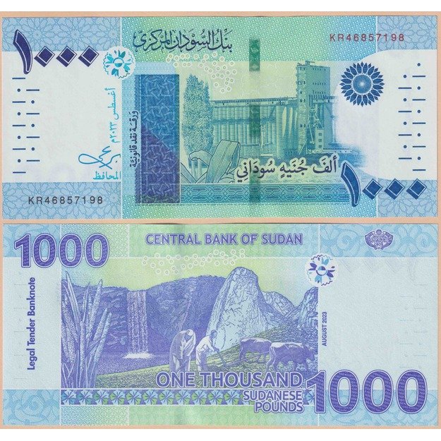 Sudanas 1000 svarų 2023 p#W81 UNC