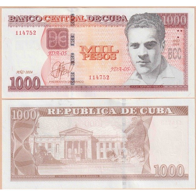 Kuba 1000 pesų 2024 p#132 UNC