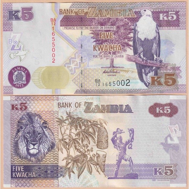Zambija 5 kvačos 2012 p#50a UNC