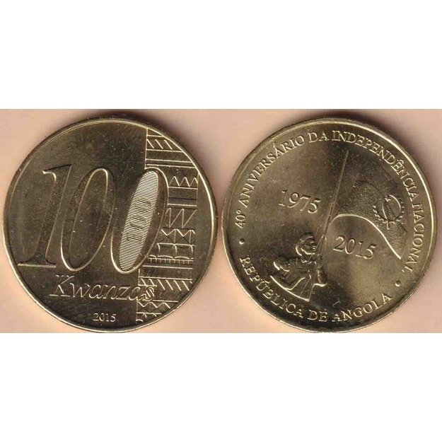 Angola 100 kvanzų 2015 km#113 Angolos nepriklausomybės 40-osios metinės UNC