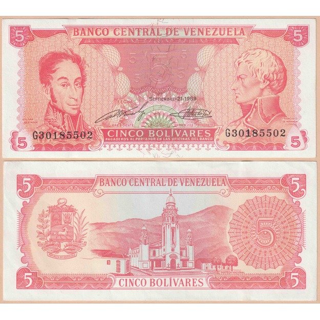 Venesuela 5 bolivarai 1989 p#70b UNC