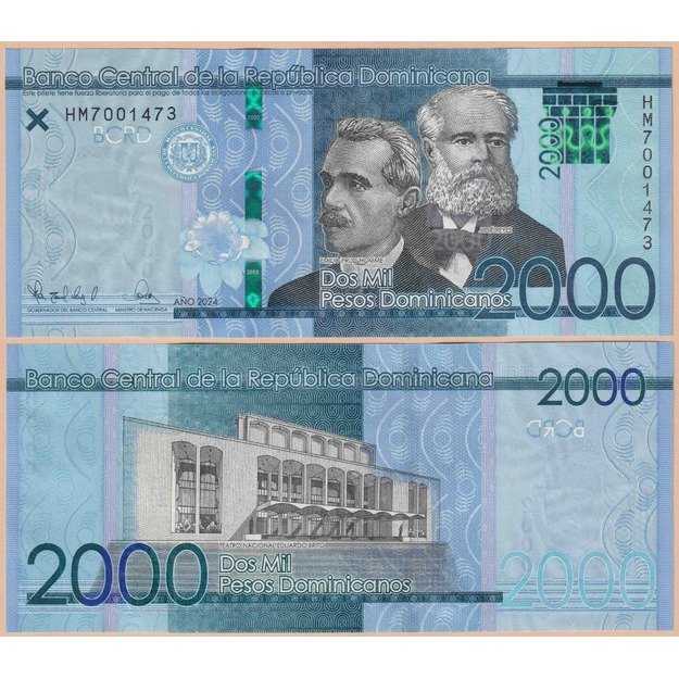 Dominikos Respublika 2000 pesų 2024 p#194 UNC