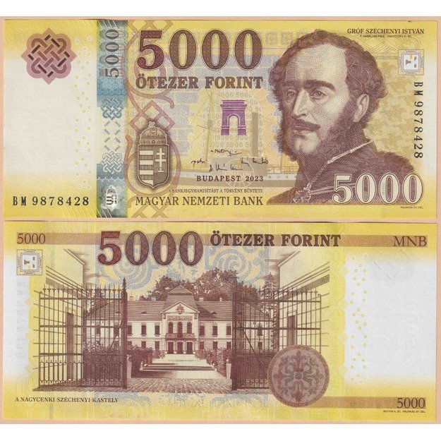 Vengrija 5000 forintų  2023 p#205 UNC