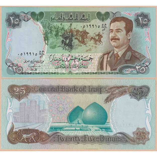 Irakas 25 dinarai 1986 p#73 UNC