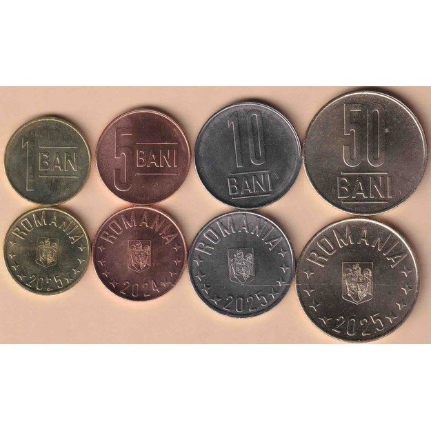 Rumunija 4 monetų 2024-2025 rinkinys km#441-444 UNC