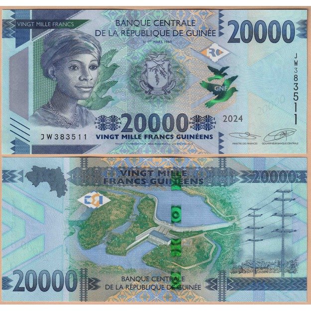 Gvinėja 20000 frankų 2024 p#50 UNC