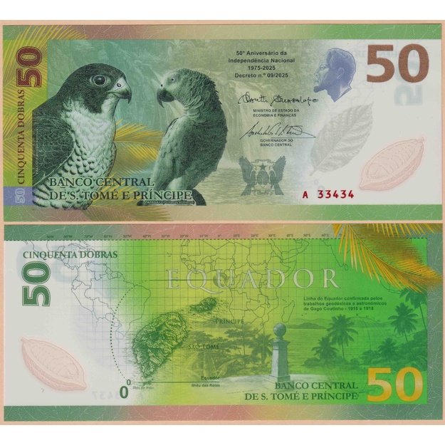 San Tomė ir Prinsipė 50 dobrų 2025 (2026) p#W82 nepriklausomybės 50-metis UNC