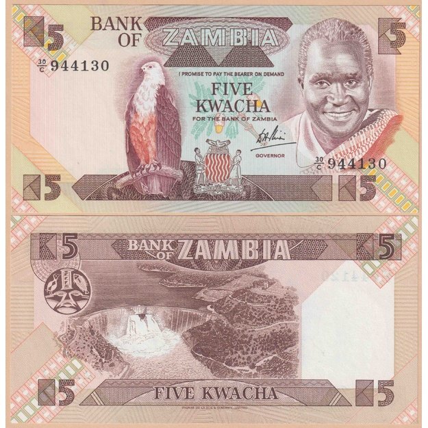 Zambija 5 kvačos 1984-1986 p#25c UNC