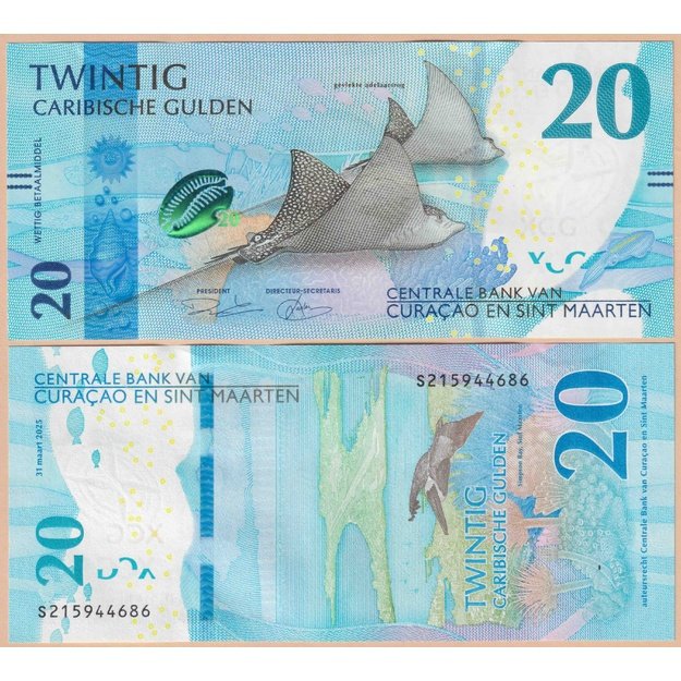 Kiurasao ir Sen Martenas 20 guldenų 2025 p#W2 UNC