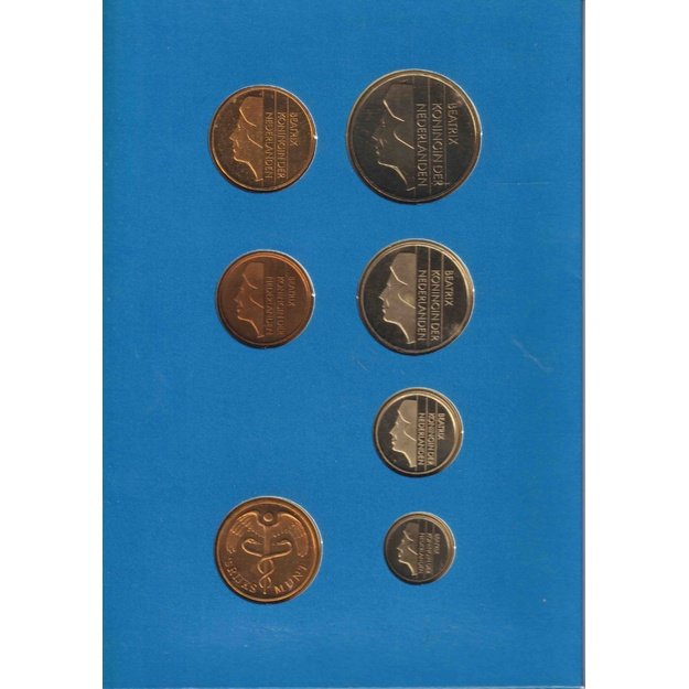 Nyderlandai 6 monetų 1994 rinkinys km#202-210 UNC
