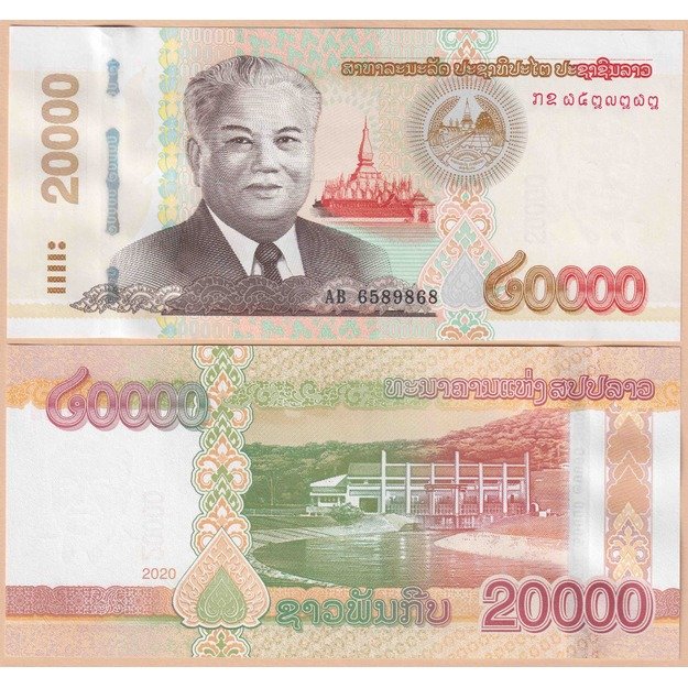 Laosas 20000 kipų 2020 p#W41C UNC