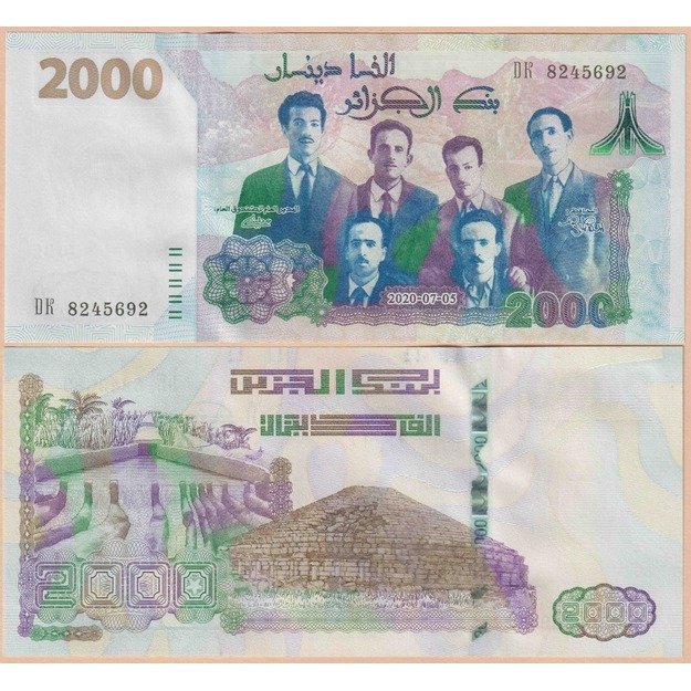 Alžyras 2000 dinarų 2020 p#W147(1) UNC