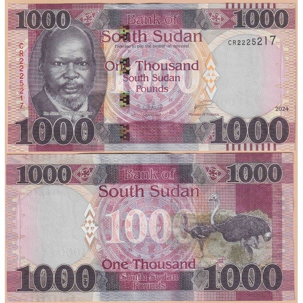 Pietų Sudanas 1000 svarų  2024 p#W21 UNC