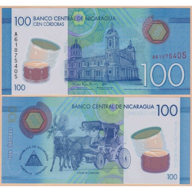 Nikaragva 100 kordobų 2014 p#212 UNC