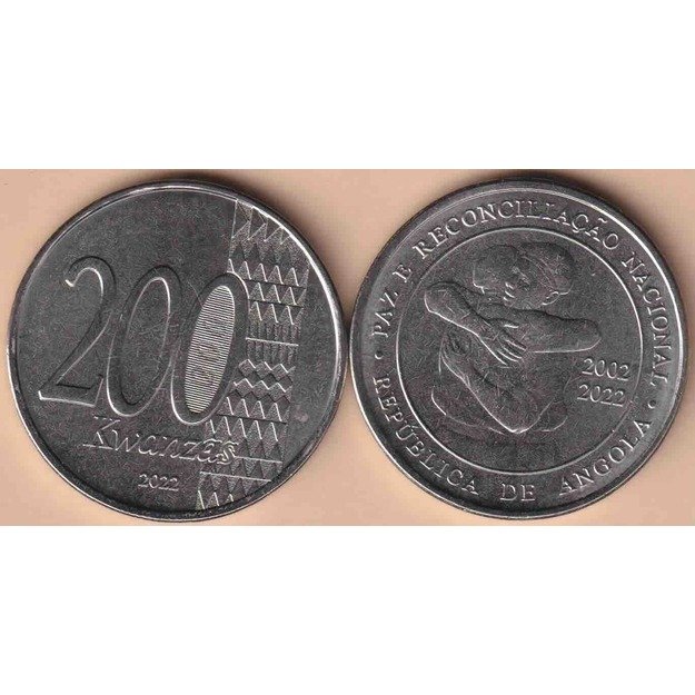 Angola 200 kvanzų 2022 km#114 taika ir nacionalinis susitaikymas UNC