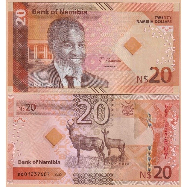 Namibija 20 dolerių 2025 p#W21 UNC
