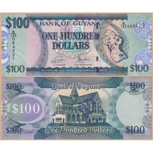 Gajana 100 dolerių 2022 p#36e UNC Gajana 100 dolerių 2022 p#36e UNC