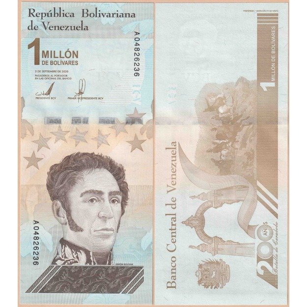 Venesuela 1000000 bolivarų 2020 p#W114(2) UNC