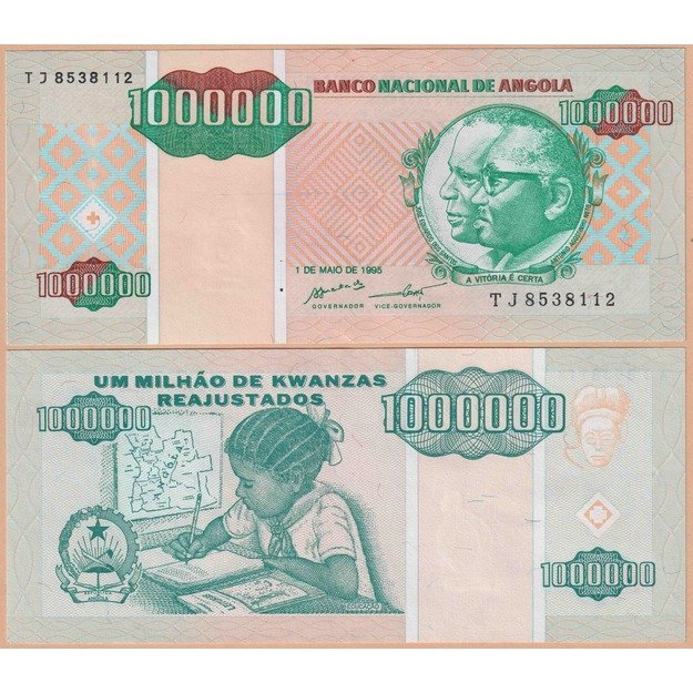Angola 1000000 kvanzų 1995 p#141 UNC