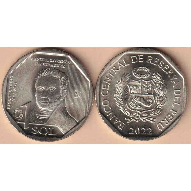 Peru 1 solis 2022 km#433 Manuel Lorenzo de Vidaurre UNC