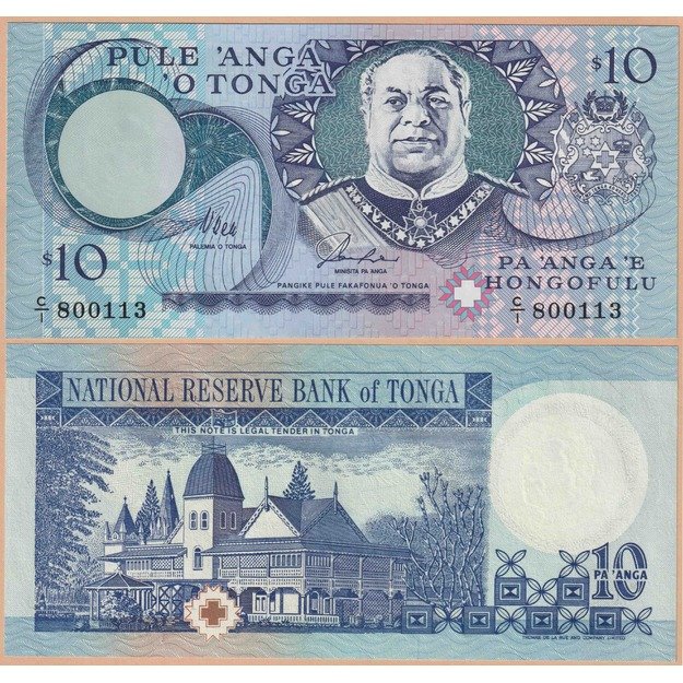 Tonga 10 paanga 1995 p#34a UNC