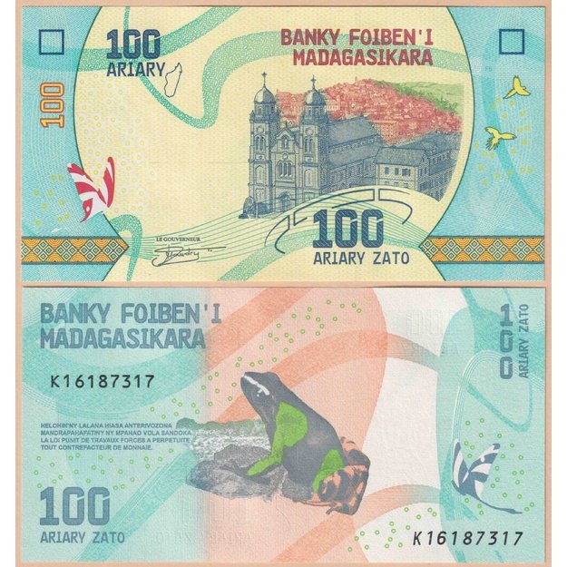 Madagaskaras 100 ariarių 2017 (2025) p#97(3) UNC