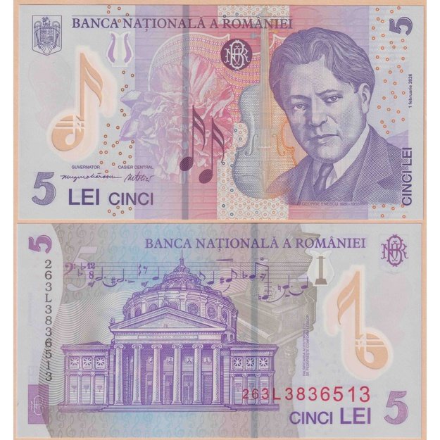 Rumunija 5 lėjos 2026 p#118 UNC
