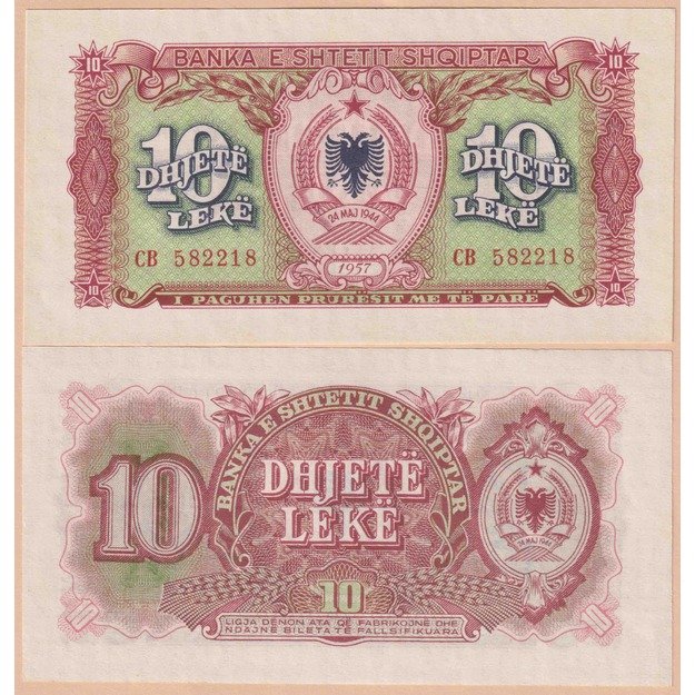 Albanija 5 banknotų 1957 rinkinys p#28-32 aUNC