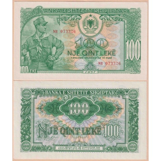 Albanija 5 banknotų 1957 rinkinys p#28-32 aUNC