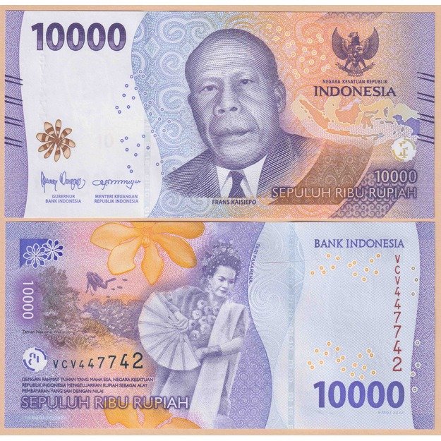 Indonezija 10000 rupijų  2024 p#W165 UNC