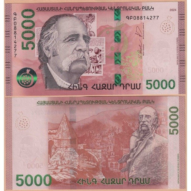 Armėnija 5000 dramų 2024 p#W63 UNC