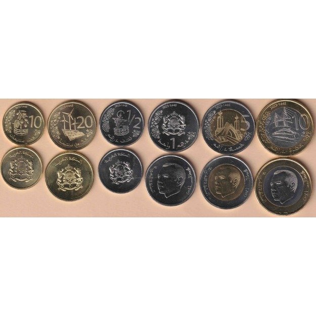Marokas 6 monetų rinkinys 2023 UNC