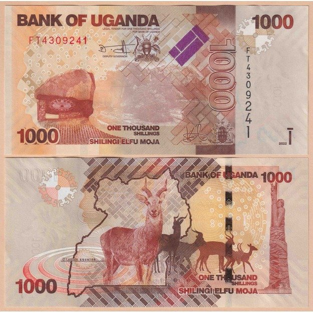 Uganda 1000 šilingų 2022 p#49 UNC