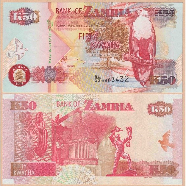 Zambija 50 kvačų 2008 p#37g UNC
