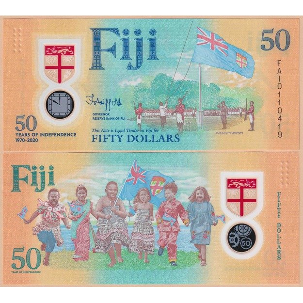 Fidžis 50 dolerių 2020 p#W121 50-osios nepriklausomybės metinės UNC