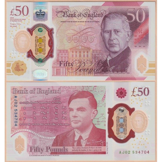 Didžioji Britanija 50 svarų 2023 p#W401 UNC