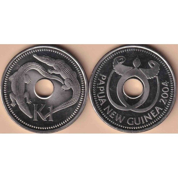 Papua Naujoji Gvinėja 1 kina 2004 km#6a UNC
