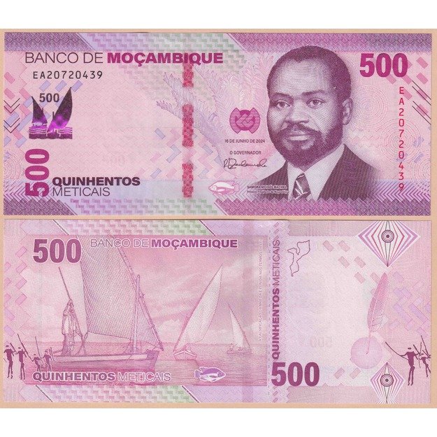Mozambikas 500 metikalių 2024 p#W159 UNC