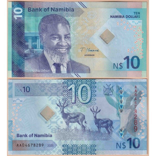 Namibija 10 dolerių 2025 p#W20 UNC Namibija 10 dolerių 2025 p#W20 UNC