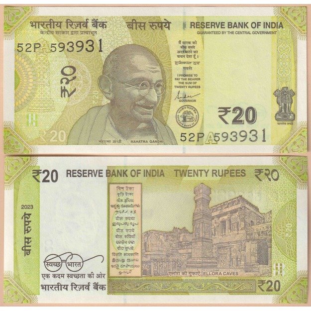 Indija 20 rupijų 2023 p#W110 UNC