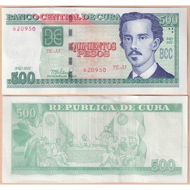 Kuba 500 pesų 2022 p#131 UNC