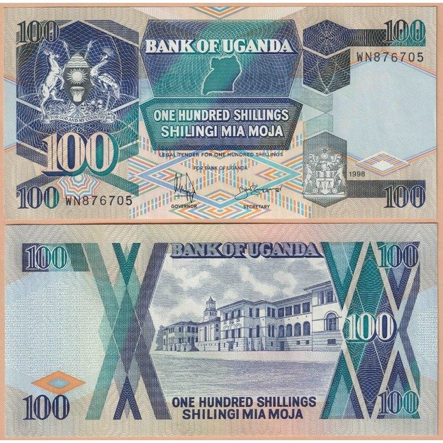 Uganda 100 šilingų 1998 p#31c UNC