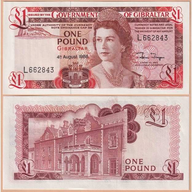 Gibraltaras 1 svarai 1988 p#20e UNC