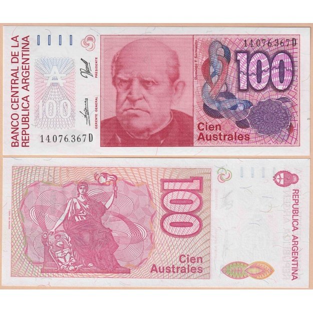 Argentina 100 australių1985-1990 p#327c UNC