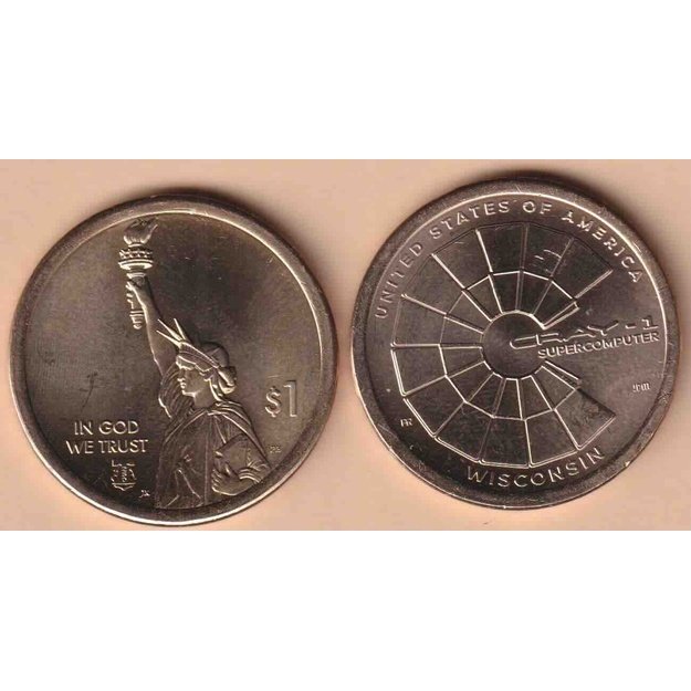 Jungtinės Amerikos Valstijos 1 doleris 2026 km#835 Viskonsinas UNC D