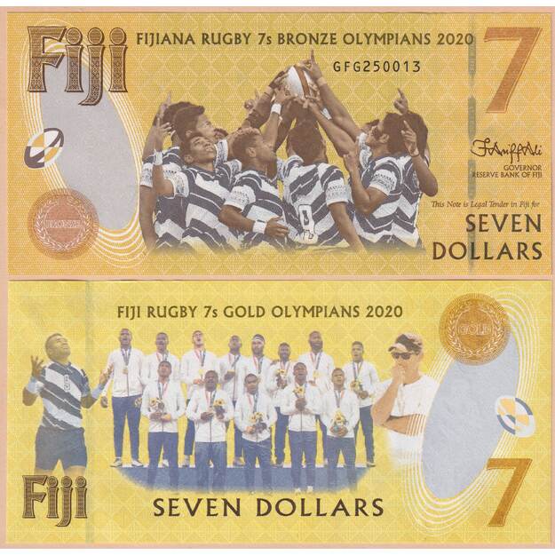 Fidžis 7 doleriai 2022 p#W122 Fidžio regbis olimpinėse žaidynėse UNC
